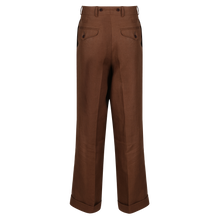 The Errol brown Irish Linen trouser