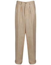 Pleated linen pants