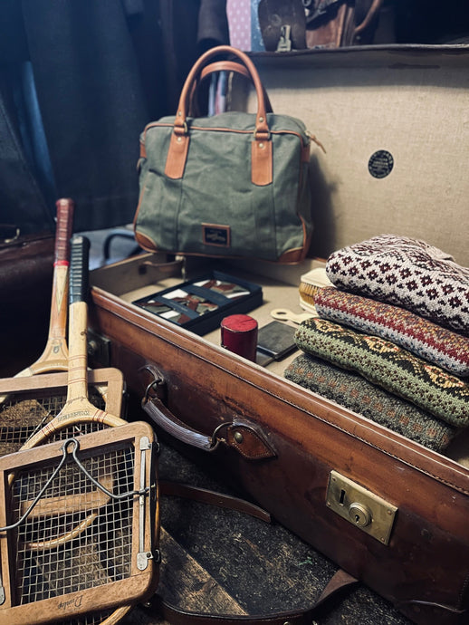 Vintage Finnigans leather suitcase