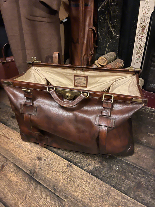 Leather Gladstone Bag, 1920s