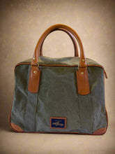 1940s Green overdyed canvas bag