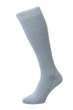 Pantherella, "Danvers Sky Blue", Over the Calf sock