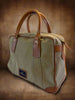 1940s LEATHER AND CANVAS KIT BAG MINI (DISTRESSED TAUPE)