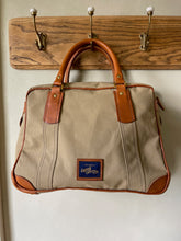 1940s LEATHER AND CANVAS KIT BAG MINI (DISTRESSED TAUPE)